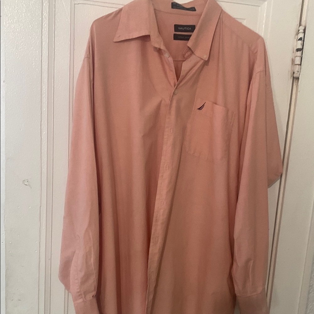 Nautica Men's Casual Button Down in Soft Pink